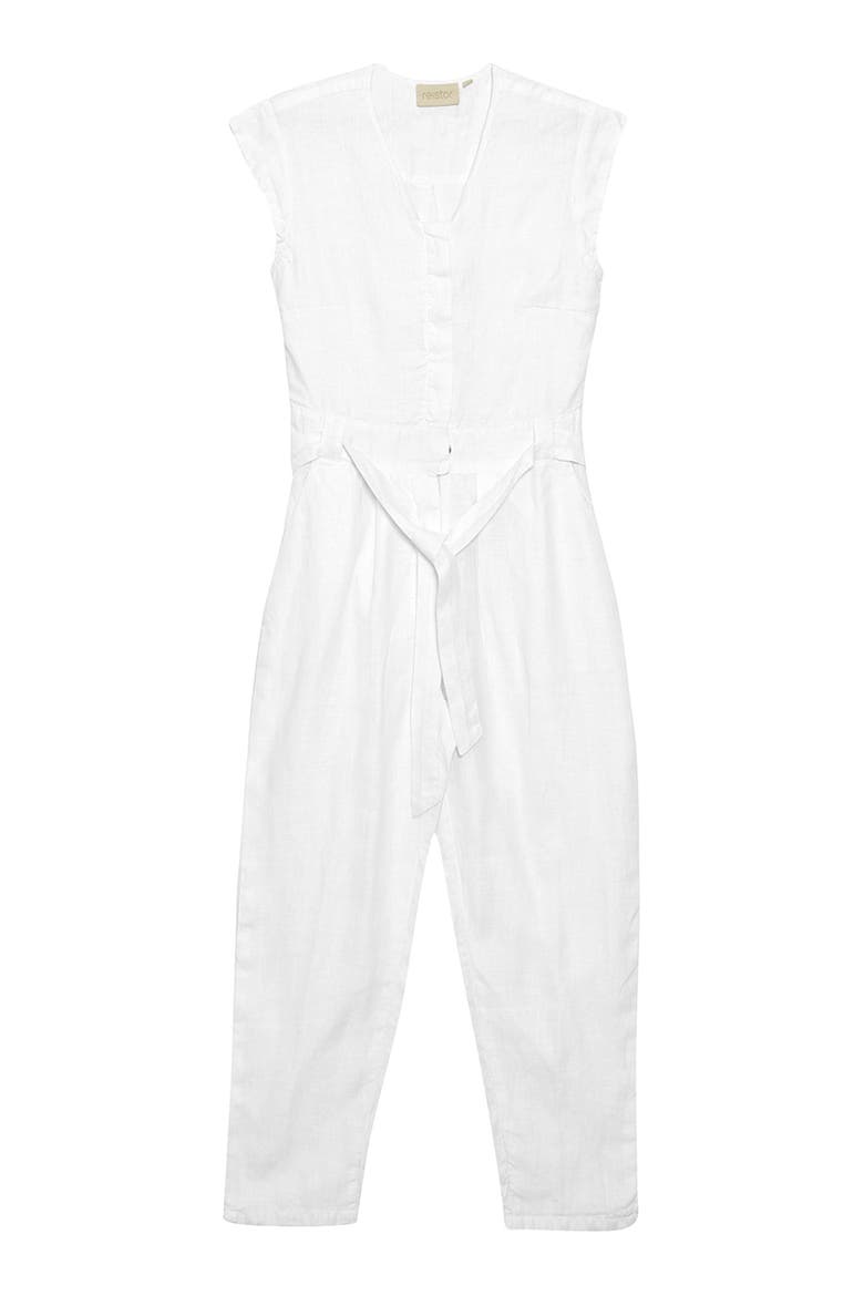 Evening Chai Jumpsuit, Alternate, color, White