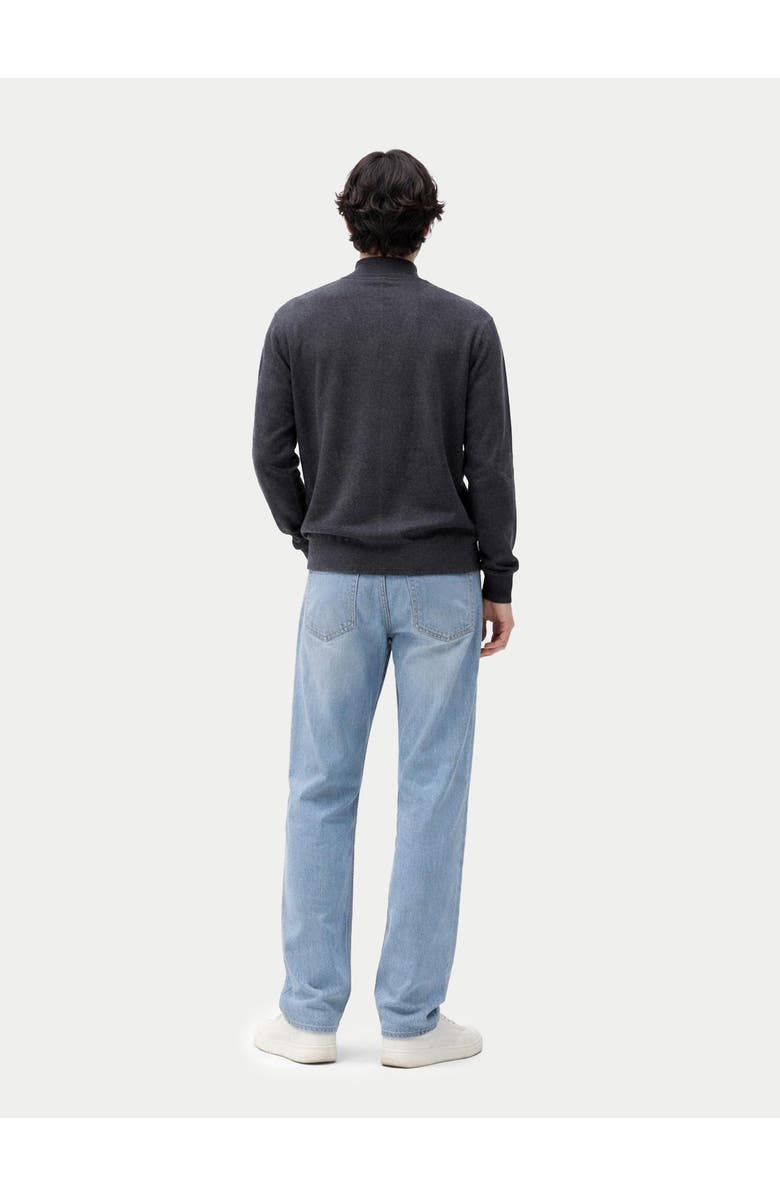 Gobi Cashmere Timeless Mock Neck Cashmere Sweater, Alternate, color, Charcoal