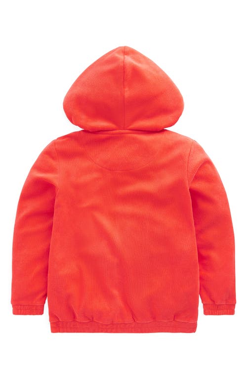 Mini Boden Kids' Cotton Blend Terry Hoodie In Red