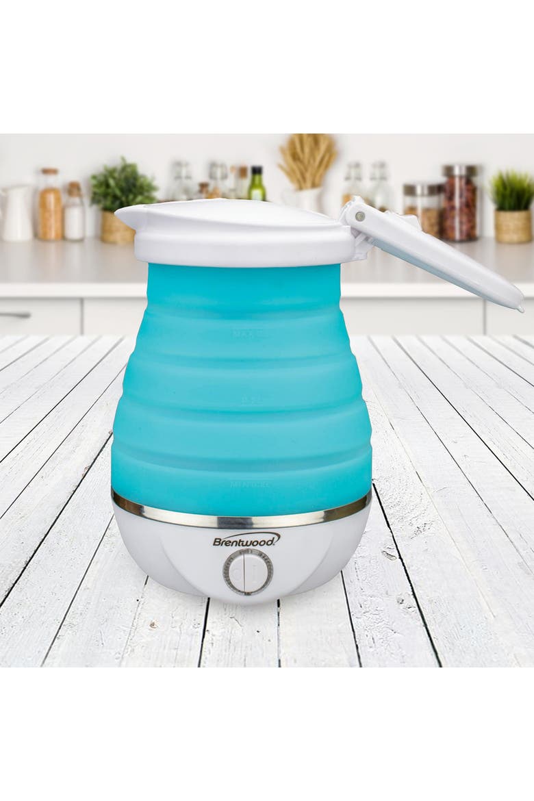 Dual Voltage 3.3 Cup Collapsible Travel Kettle, Alternate, color, Blue