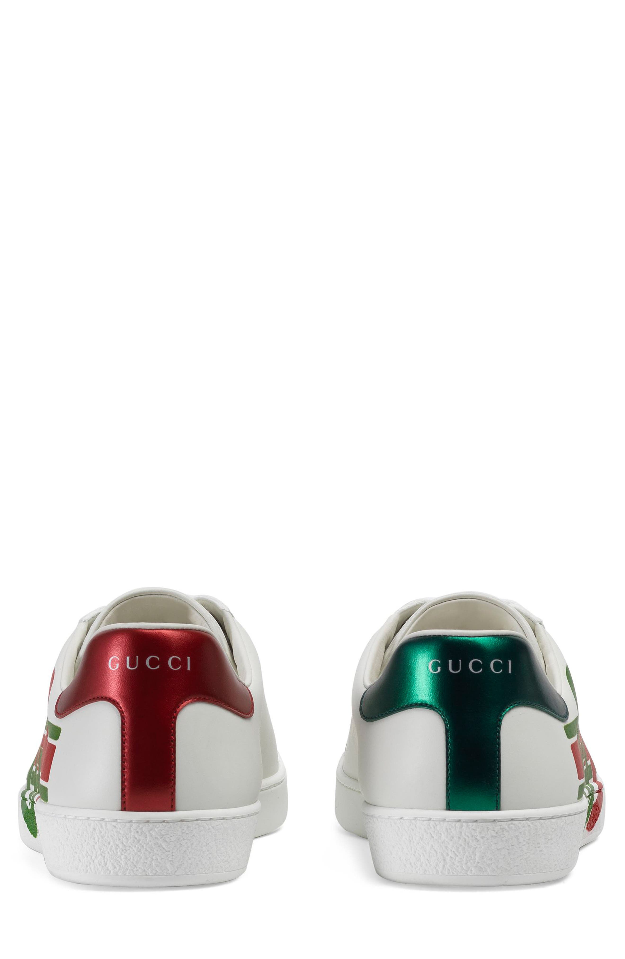Gucci New Ace Logo Sneaker, Alternate, color, 