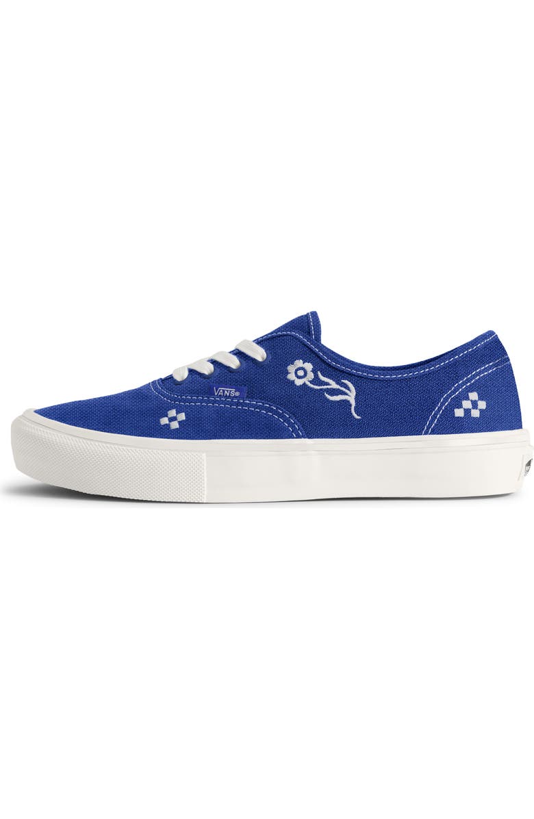 Vans Gender Inclusive Authentic Sneaker, Alternate, color, Embroidery Blue/ Marshmallow