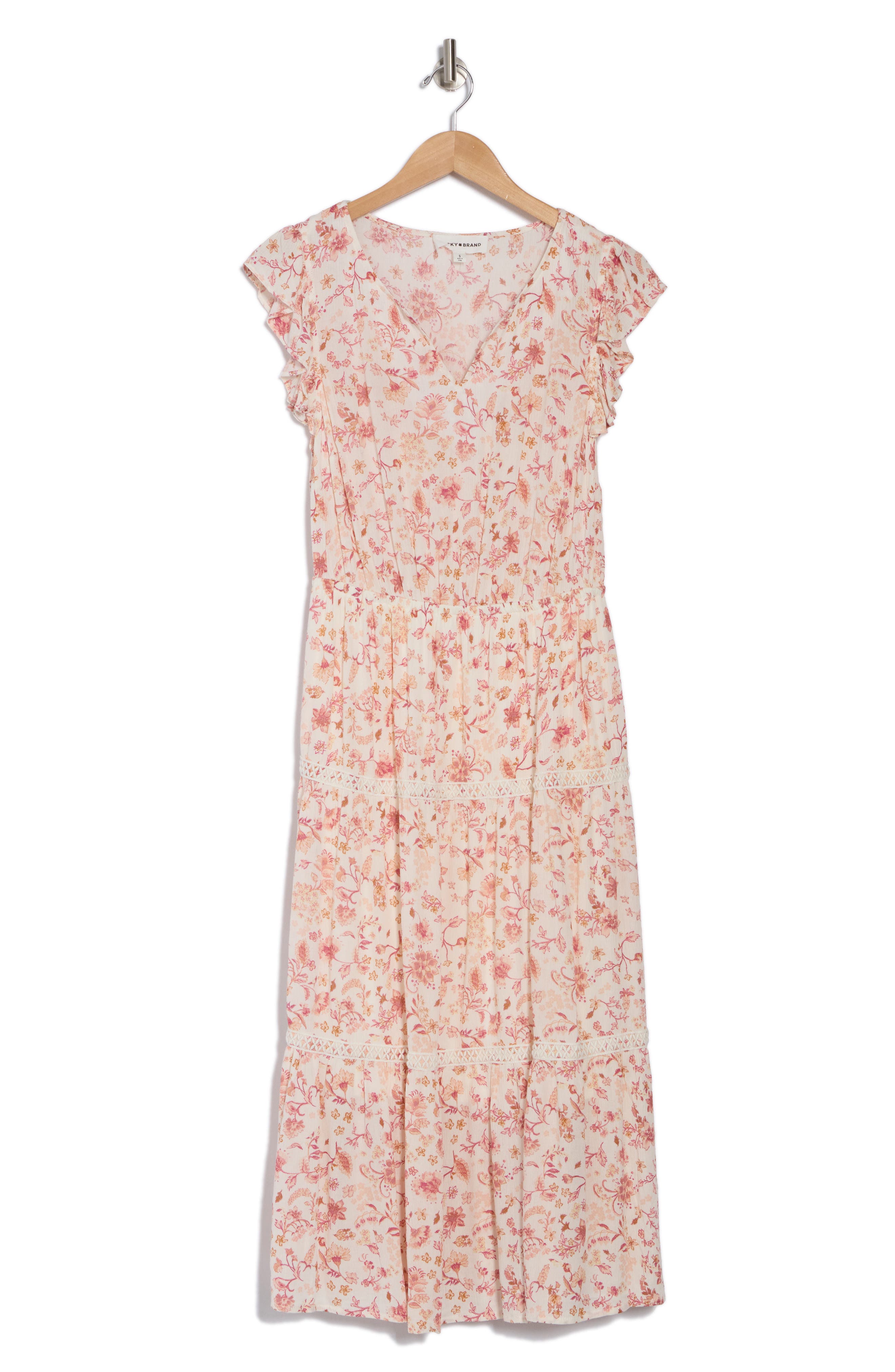 Next ANGEL SLEEVE MIDI SHIRT DRESS - Vestido Camisero - Blue Palm Print