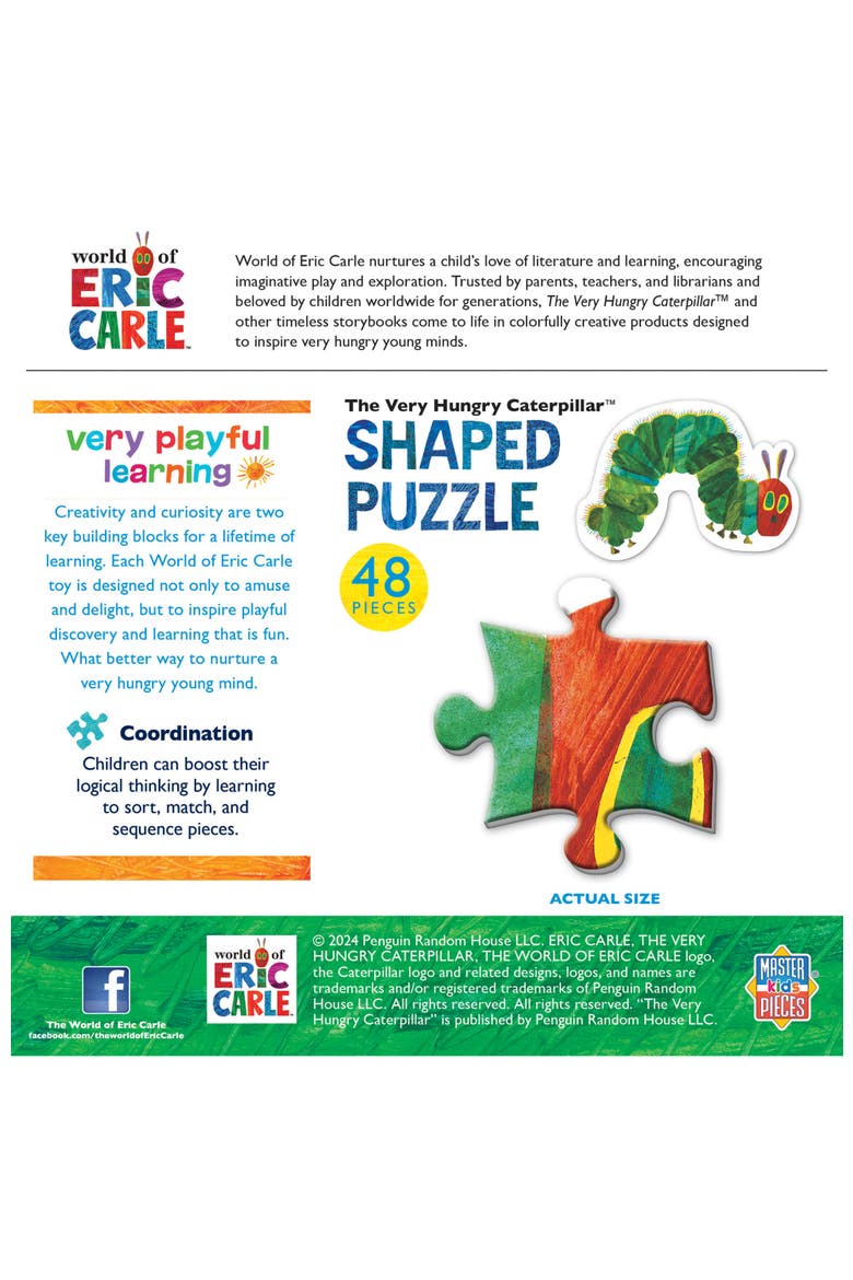 Very Hungry Caterpillar 48 Shaped Puzzle, Alternate, color, Multicolor