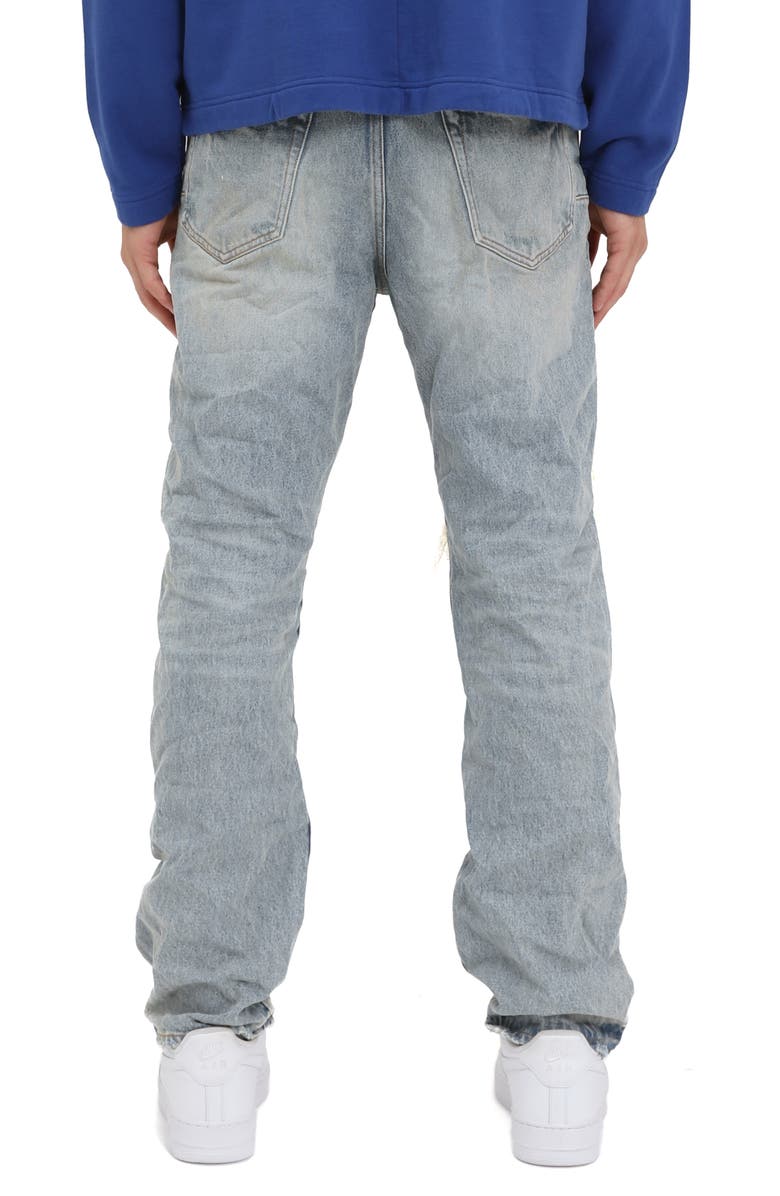 PURPLE BRAND P011 Knee Blowout Dirty Straight Leg Jeans, Alternate, color, Light Indigo