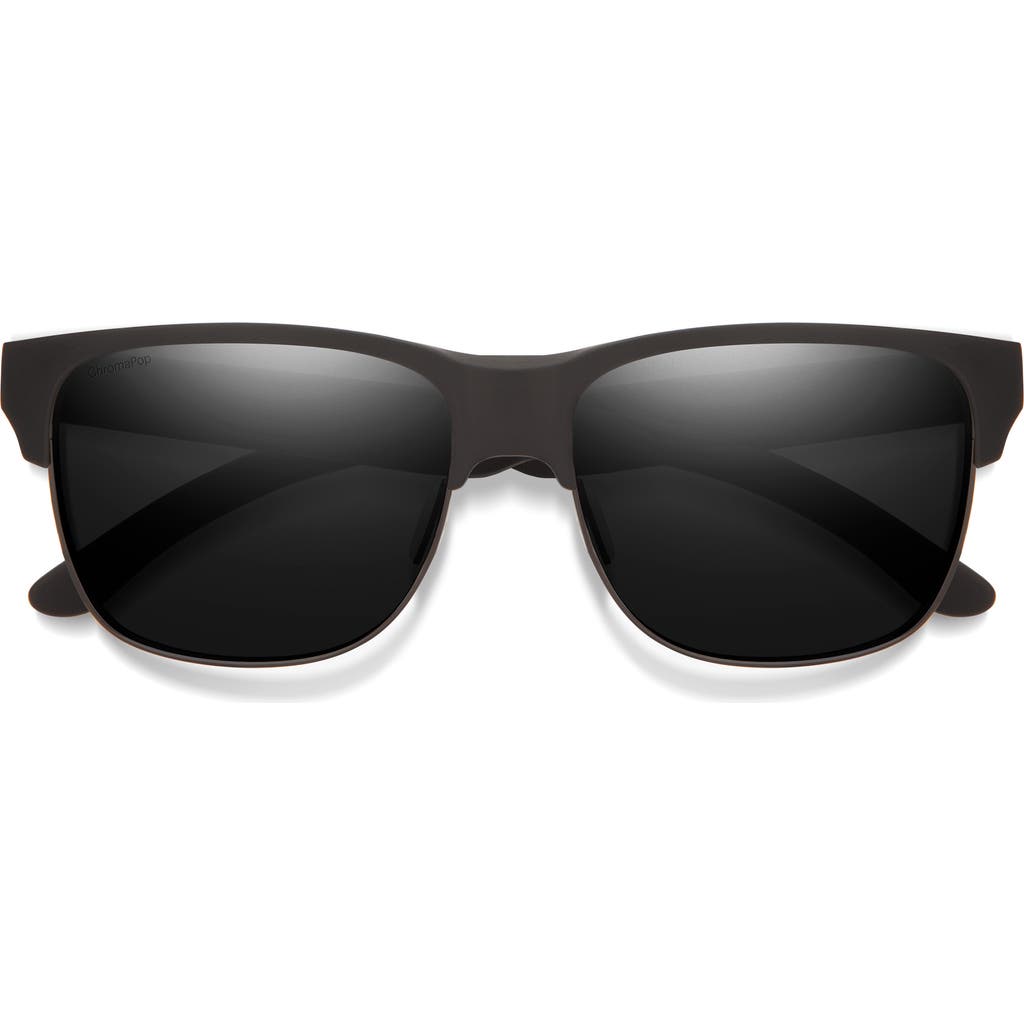 Smith Lowdown 56mm Chromapop Polarized Browline Sunglasses In Black