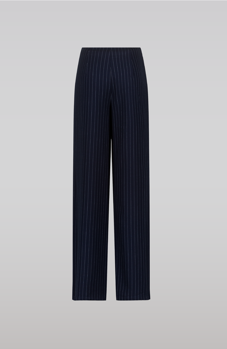 SAEMDI Pinstripe Trousers, Alternate, color, Navy