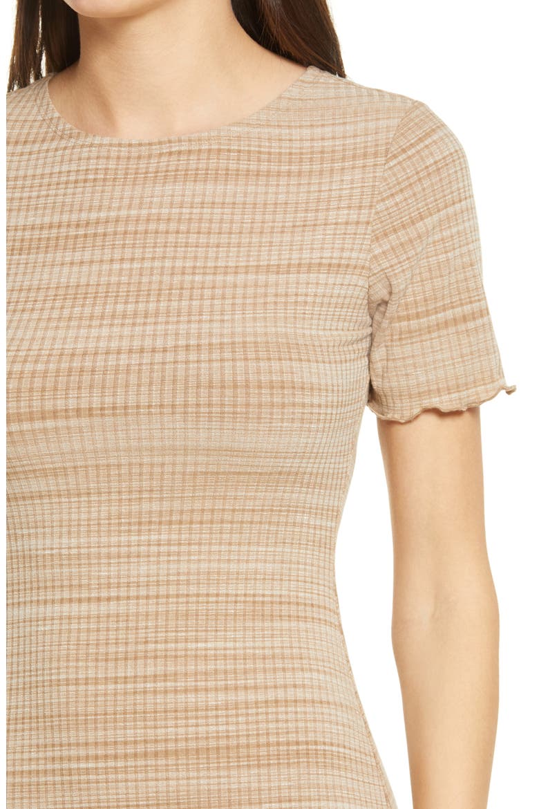 Perry Rib Midi Dress, Alternate, color, TOFFEE