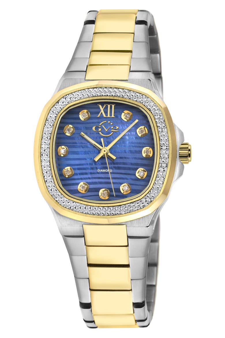 Potente Two-Tone Swiss Diamond Bracelet Watch, 33mm - 0.012ct., Main, color, TWO TONED SS IPYG