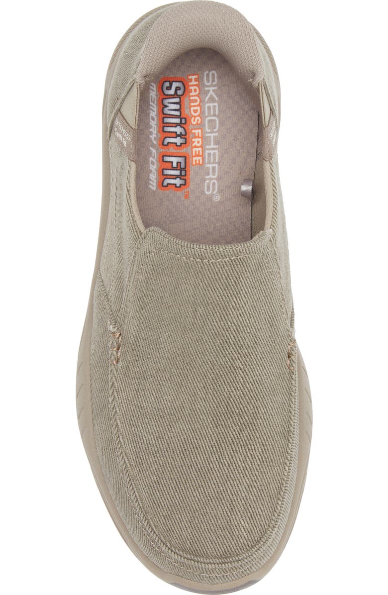 SKECHERS Swift-Fit Slip-On Sneaker, Alternate, color, Taupe
