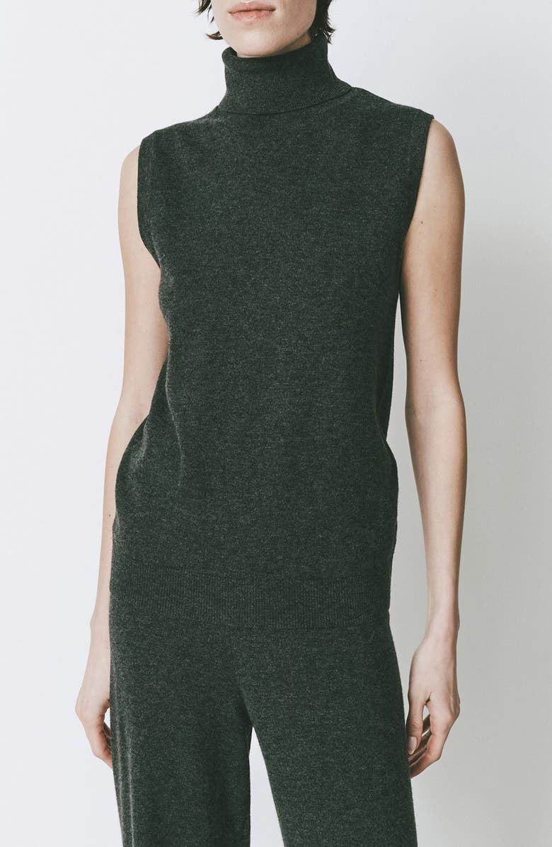 RUE SOPHIE Denis Wool & Cashmere Sleeveless Turtleneck Sweater, Main, color,