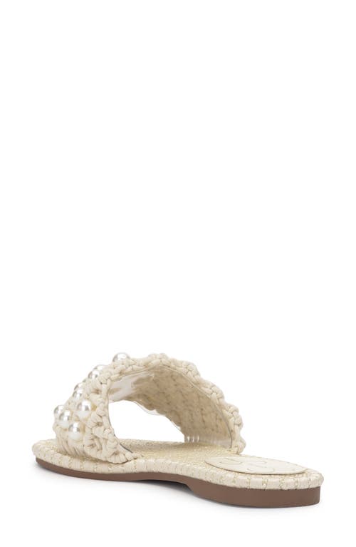 Jessica Simpson Brennara 2 Beaded Slide Sandal In Cream Rope
