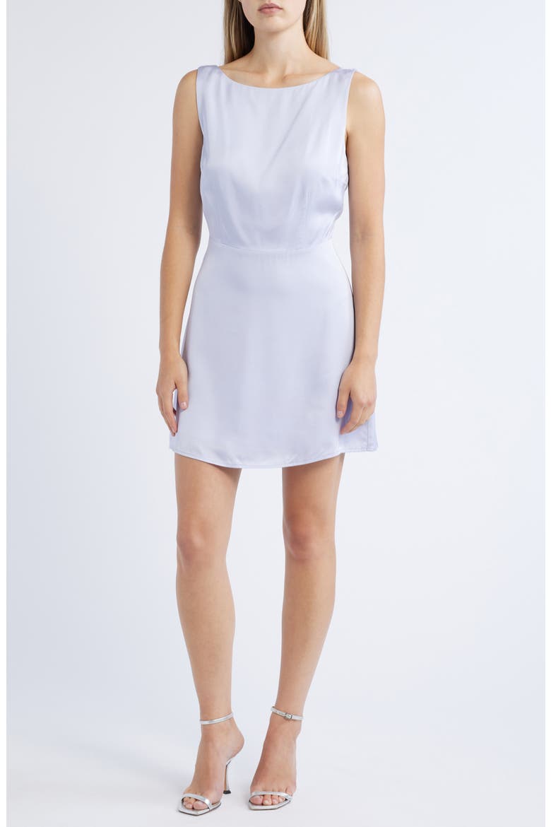 Enni Satin Minidress, Main, color, 50-LAVENDER