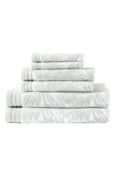 Linear Palms 6-Piece Towel Set