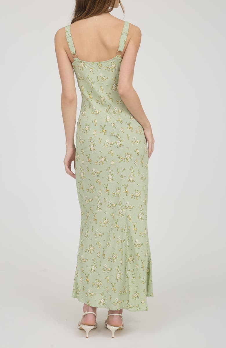 Blu Pepper Sweetheart Midi Slip Dress, Alternate, color, Olive