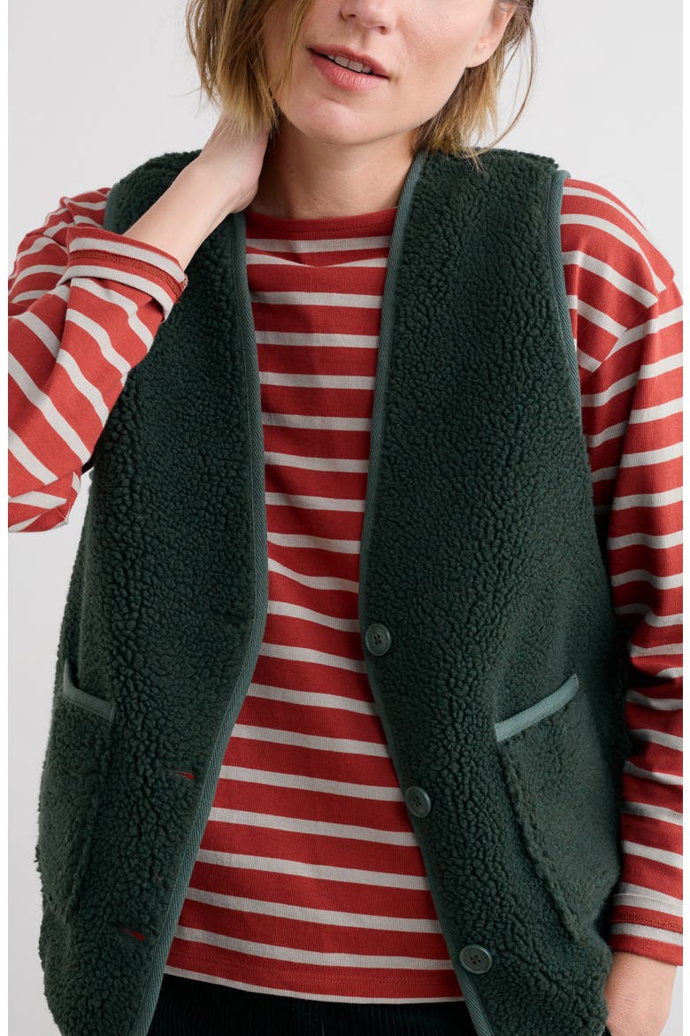 Well Wisher Fleece Vest, Alternate, color, COPPICE