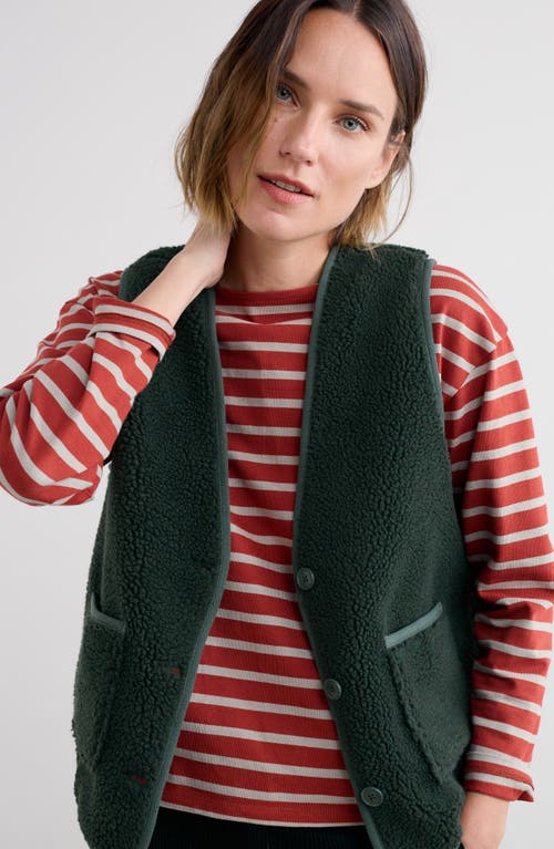 Seasalt Cornwall Well Wisher Fleece Vest In Green