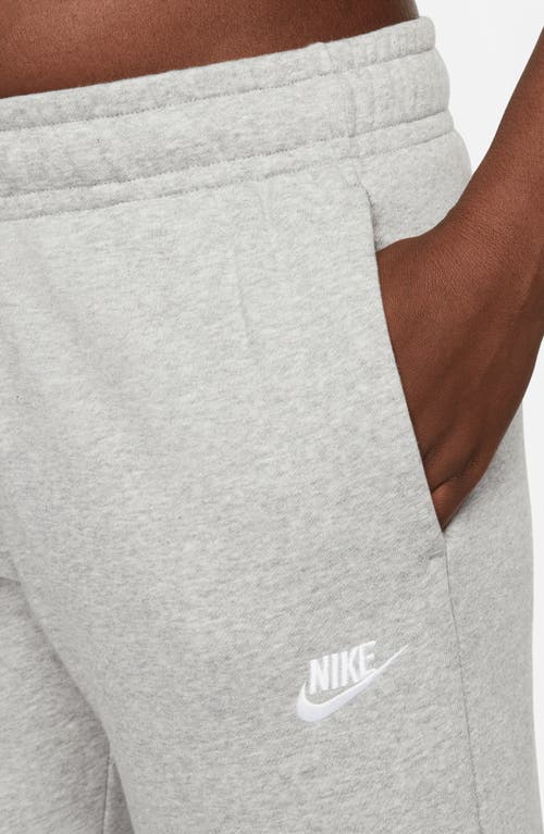 Nike Club Fleece Sweatpants In Dark Grey Heather/white