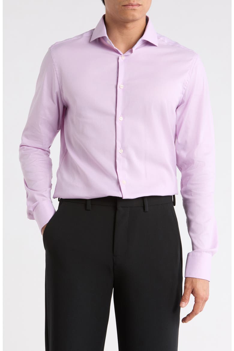 Slim Fit Advanced Tech Stretch Dress Shirt, Main, color, PINK