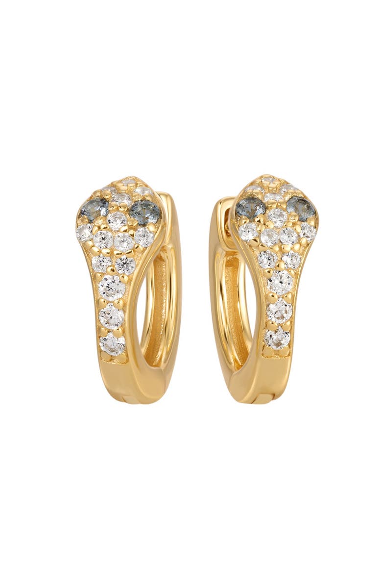 Snake Charmer Huggie Hoop Earrings, Main, color, Gold