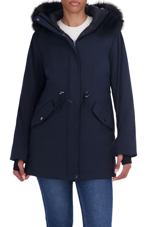 Faux Fur Trim Insulated Parka