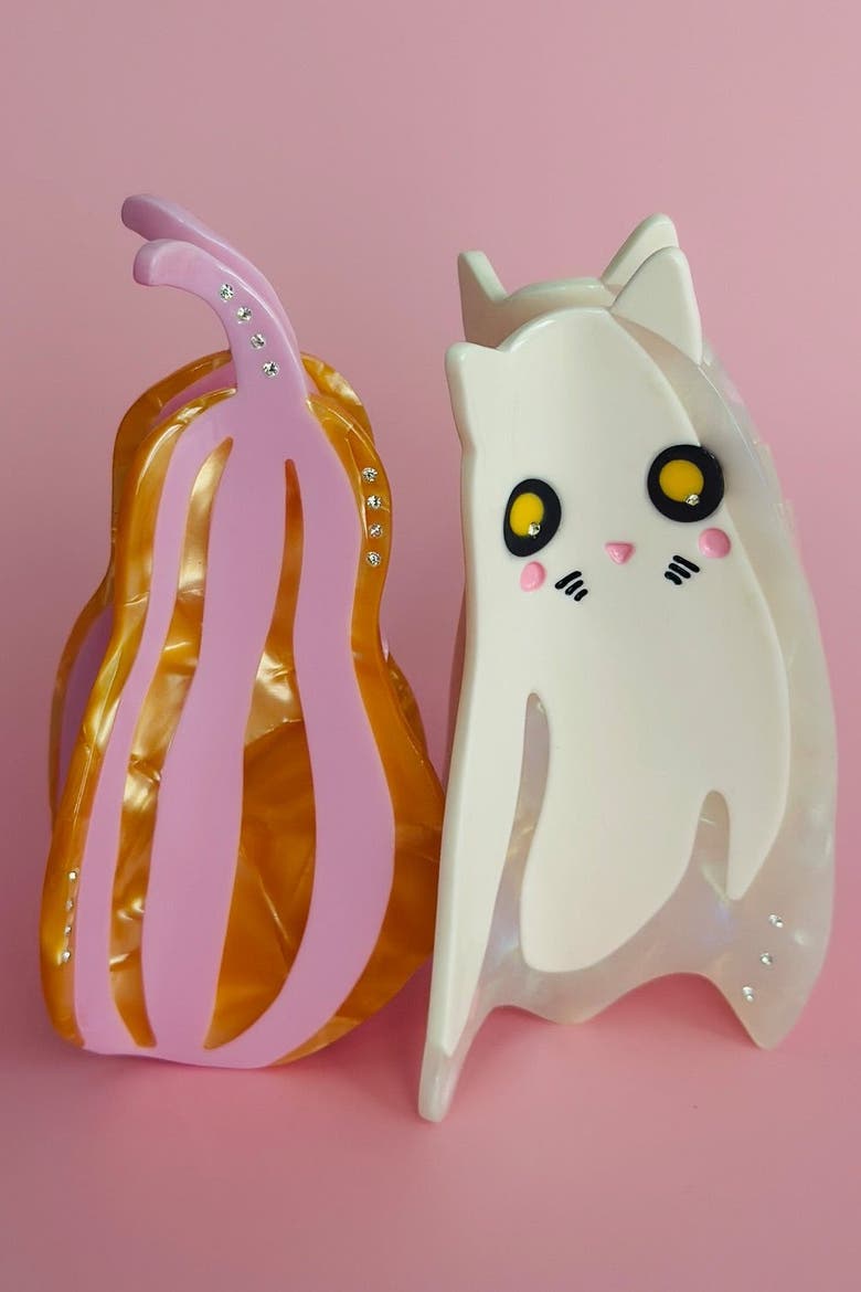 Ghost Cat Hair Claw, Alternate, color, White