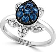 EFFY Sterling Silver London Blue Topaz Turtle Ring
