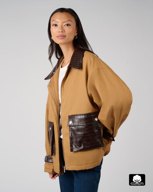Weworewhat Cocoon Barn Jacket In Brown
