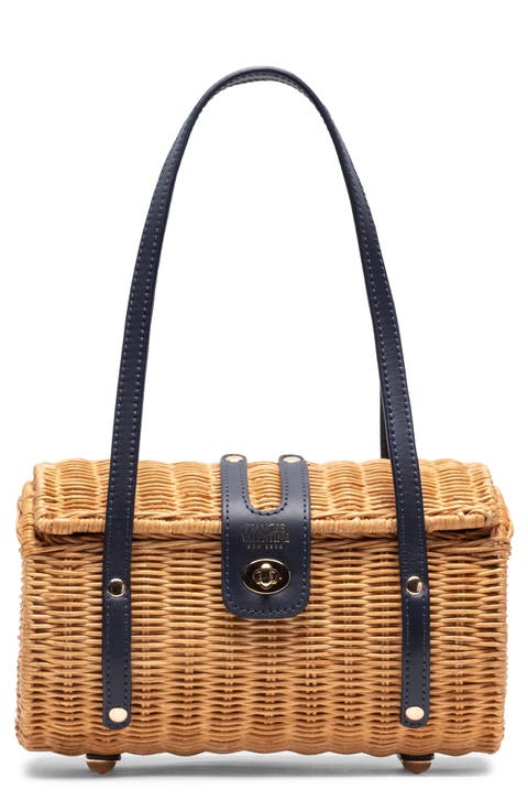 Dottie Wicker Basket Bag