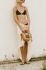 MANGO Frayed Long Scarf