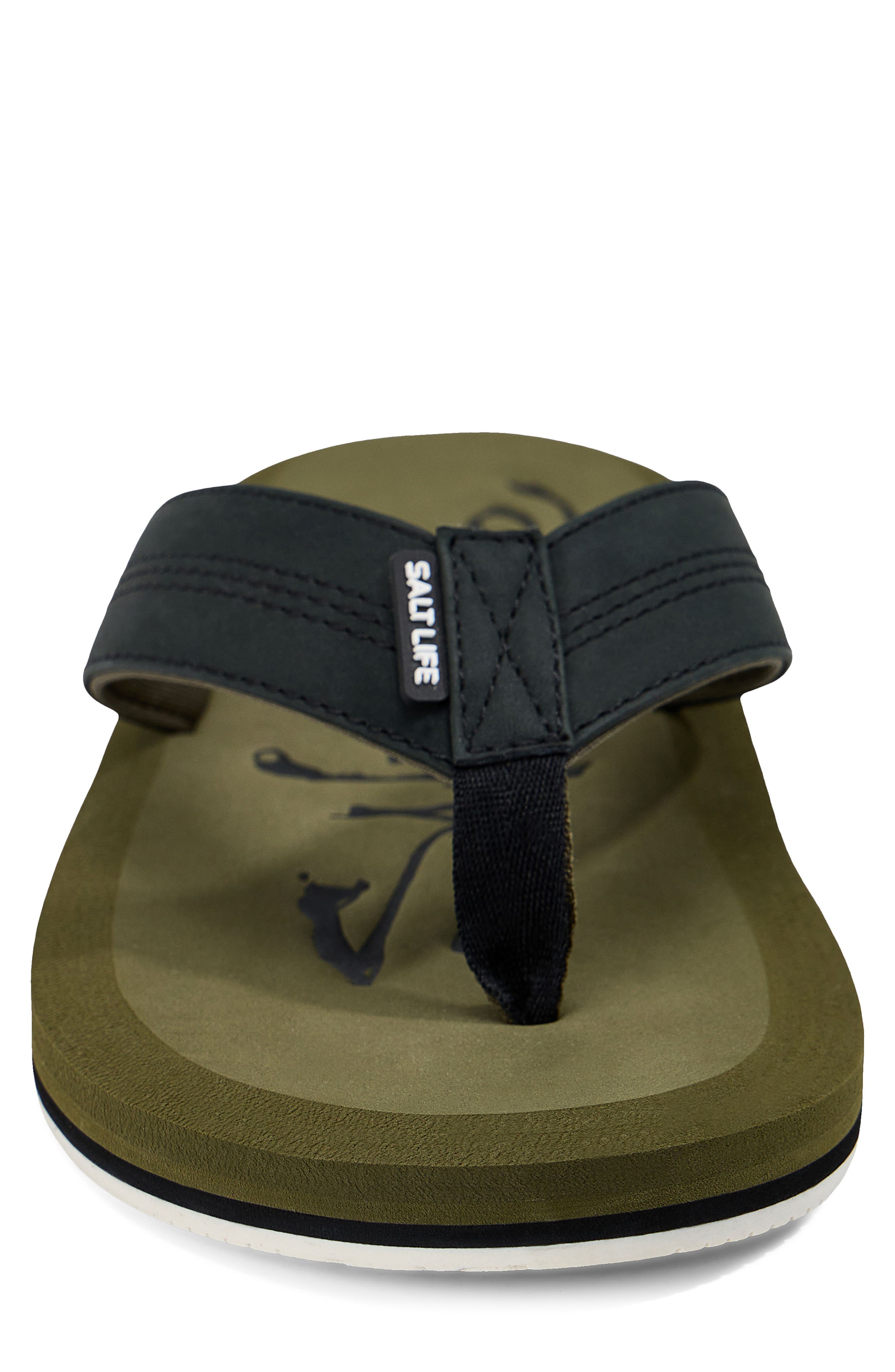 The Skiff Flip Flop, Alternate, color, OLIVE