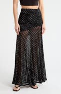 AFRM LOS ANGELES Leroy Ruched Maxi Skirt