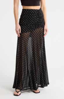 AFRM LOS ANGELES Leroy Ruched Maxi Skirt