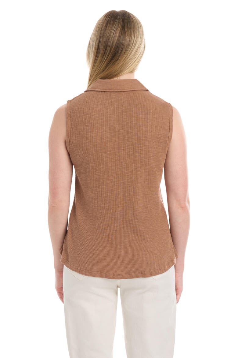 Polo Shell Top, Alternate, color, Raw Umber