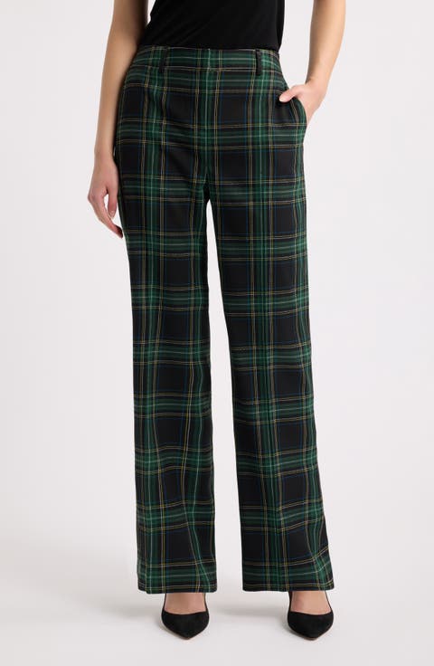 Plaid Flare Pants