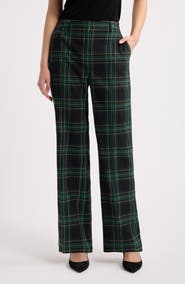 Tahari ASL Plaid Flare Pants