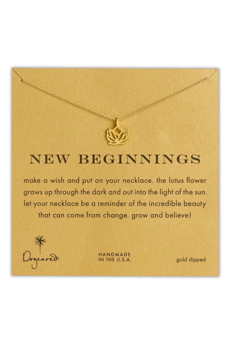 Dogeared 'Reminder - New Beginnings' Pendant Necklace, Main, color,