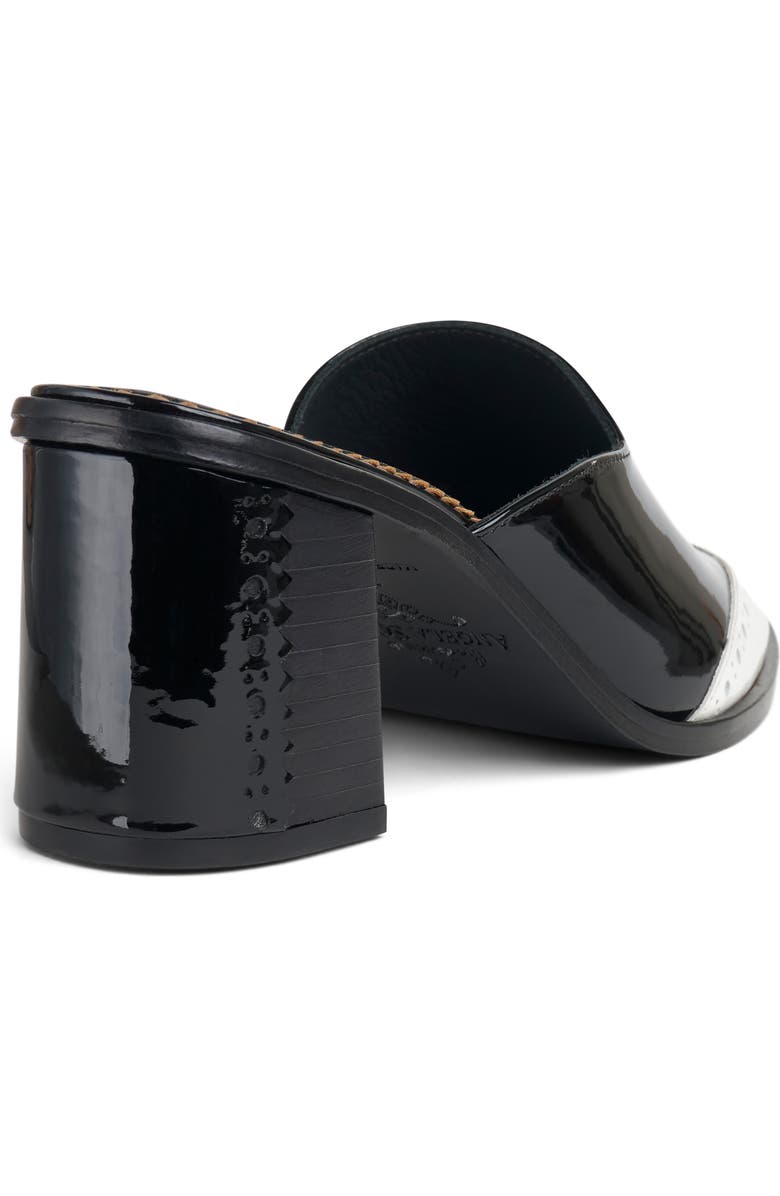 The Office of Angela Scott Ms. Johanna Wingtip Mule, Alternate, color, Black / White