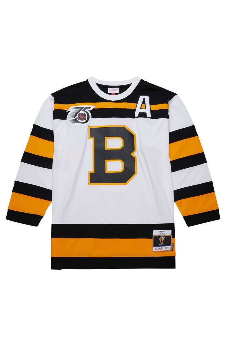 Mitchell & Ness Men's Mitchell & Ness Cam Neely White Boston Bruins  1991/92 Alternate Captain Blue Line Player Jersey, Alternate, color, 