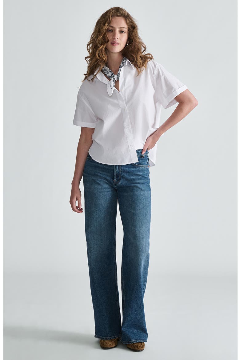 Florida High Waist Wide Leg Jeans, Alternate, color, DARK BRUSHED CLASSIC