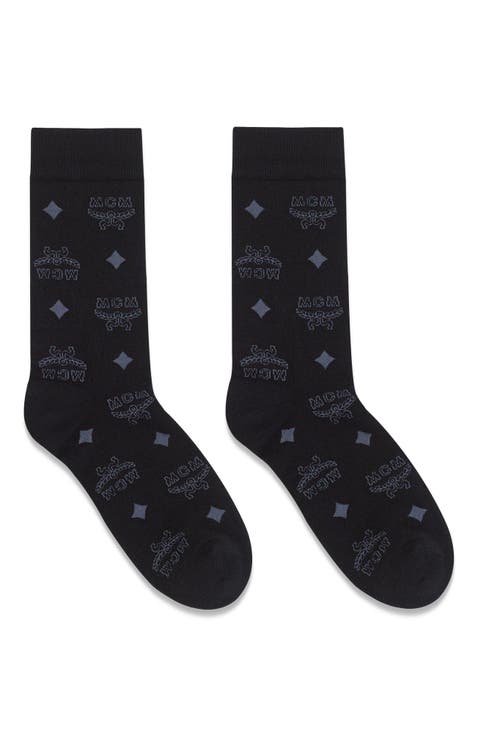 Monogram Knit Socks