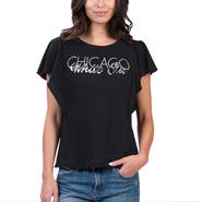 G-III 4HER BY CARL BANKS Women's G-III 4Her by Carl Banks Black Chicago White Sox Crowd Wave T-Shirt