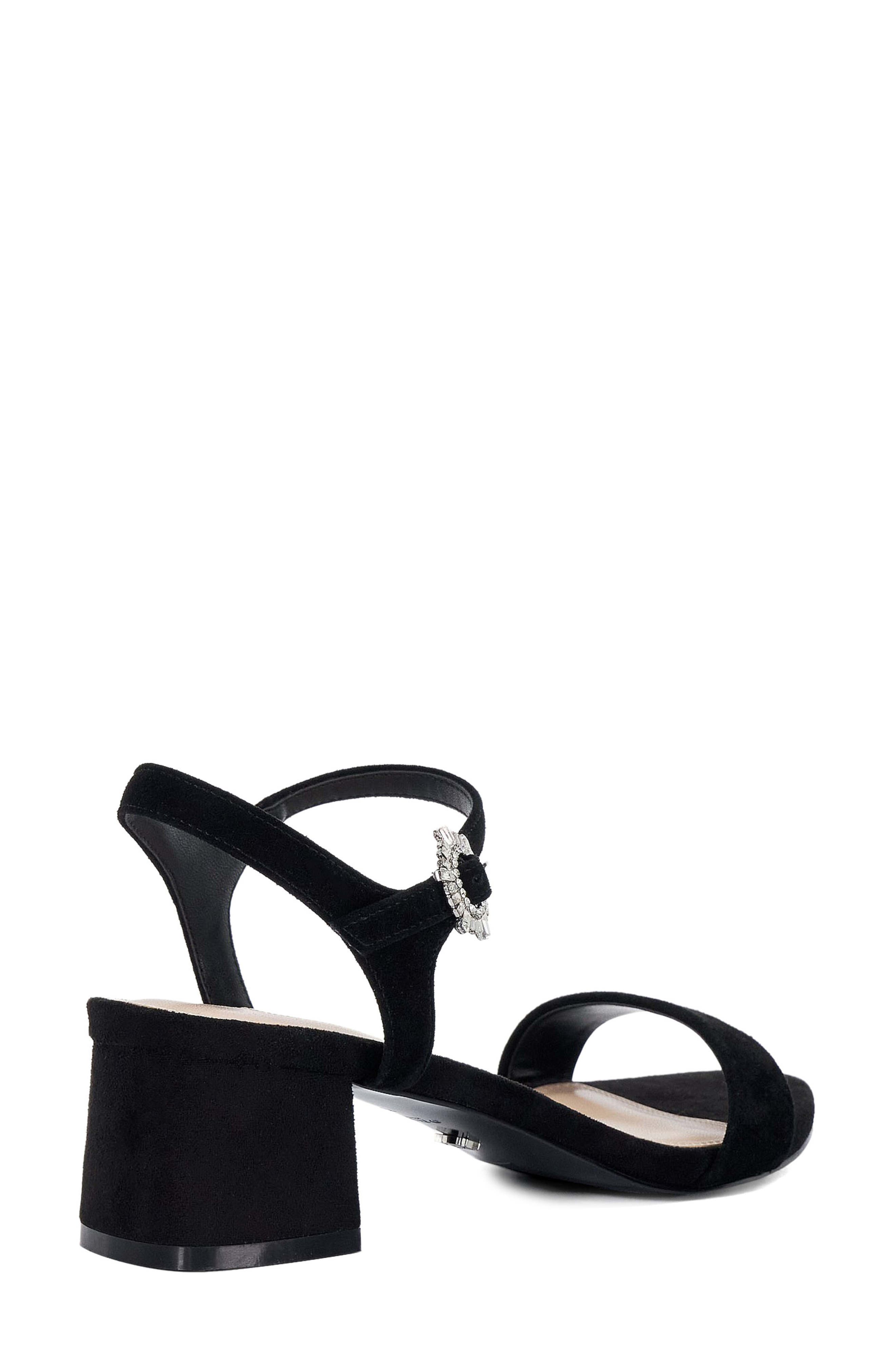 Dune London Measure Ankle Strap Sandal, Alternate, color, Black