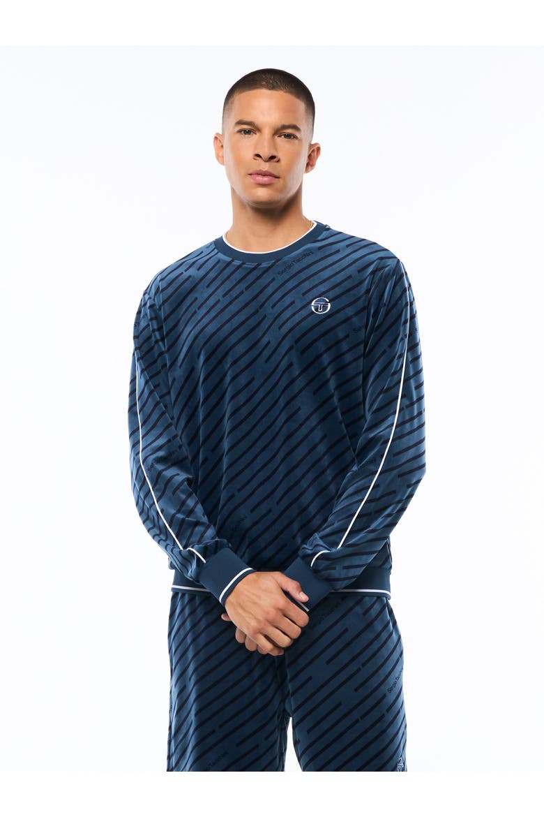 Obliquo Velour Crewneck, Main, color, KEY LARGO