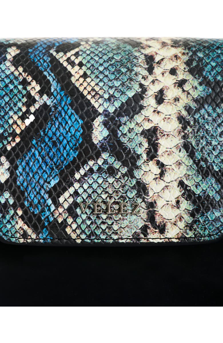 Velez Lili Two Foil Leather Crossbody Bag, Alternate, color, Blue