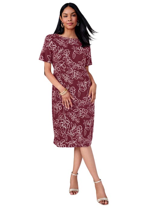 Crepe Fit and Flare Dress