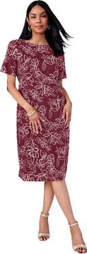 Jessica London Crepe Fit And Flare Dress