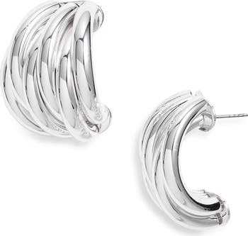 Ridge Hoop Earrings