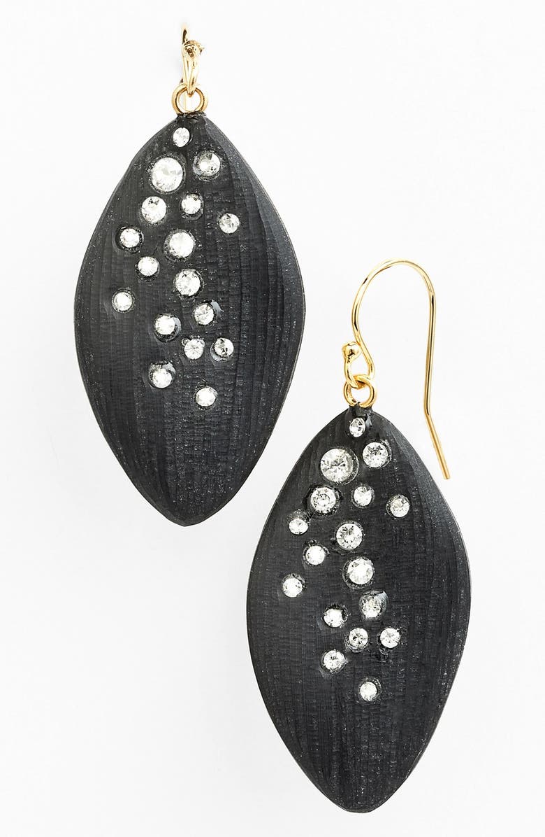 Alexis Bittar 'Lucite<sup>®</sup> - Dust' Long Leaf Statement Earrings, Main, color, 