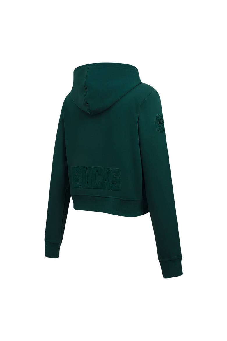 Women's Pro Standard Hunter Green Milwaukee Bucks Triple Tonal Full-Zip Hoodie, Alternate, color, Hunter Green